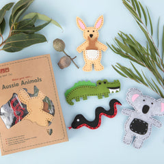 Daju Aussie Animals Sewing Kit - Makes 4 Australian Animals - Craft Kit for Kids
