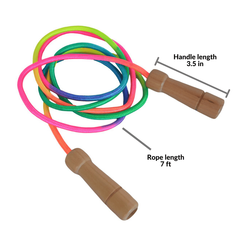 Daju Kids Skipping Rope - Adjustable Length with Wooden Handles