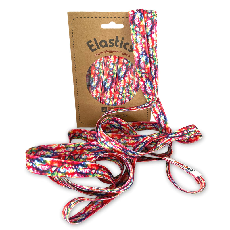 Daju Elastics Playground Game in Rainbow Tie Dye Design